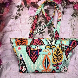 Vera Bradley Pueblo Aztec Pleated Tote Bag